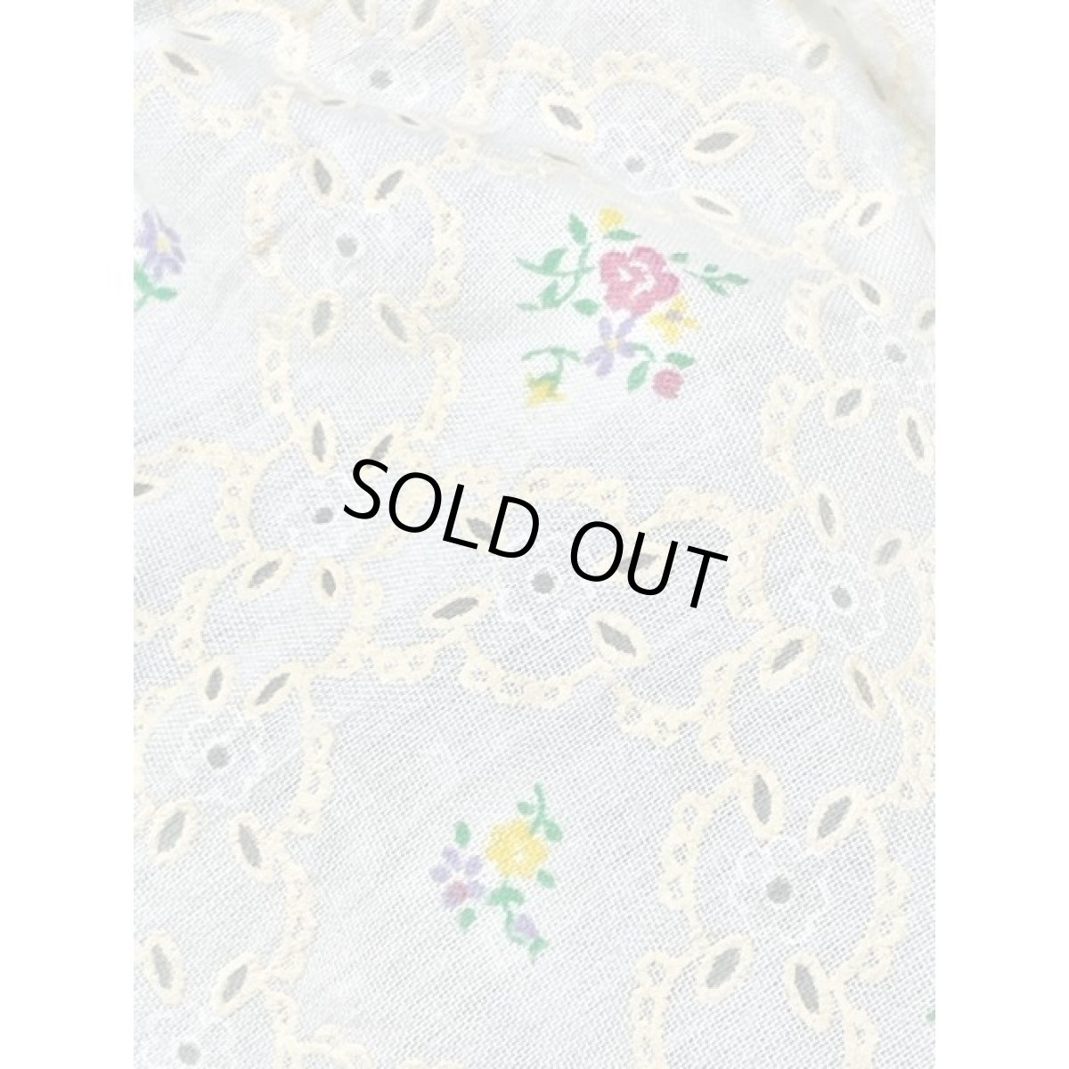 画像8: ライトブルー 小花柄 ティアード ガーリー クラシカル レトロ アメリカ古着 ヴィンテージスカート (8)