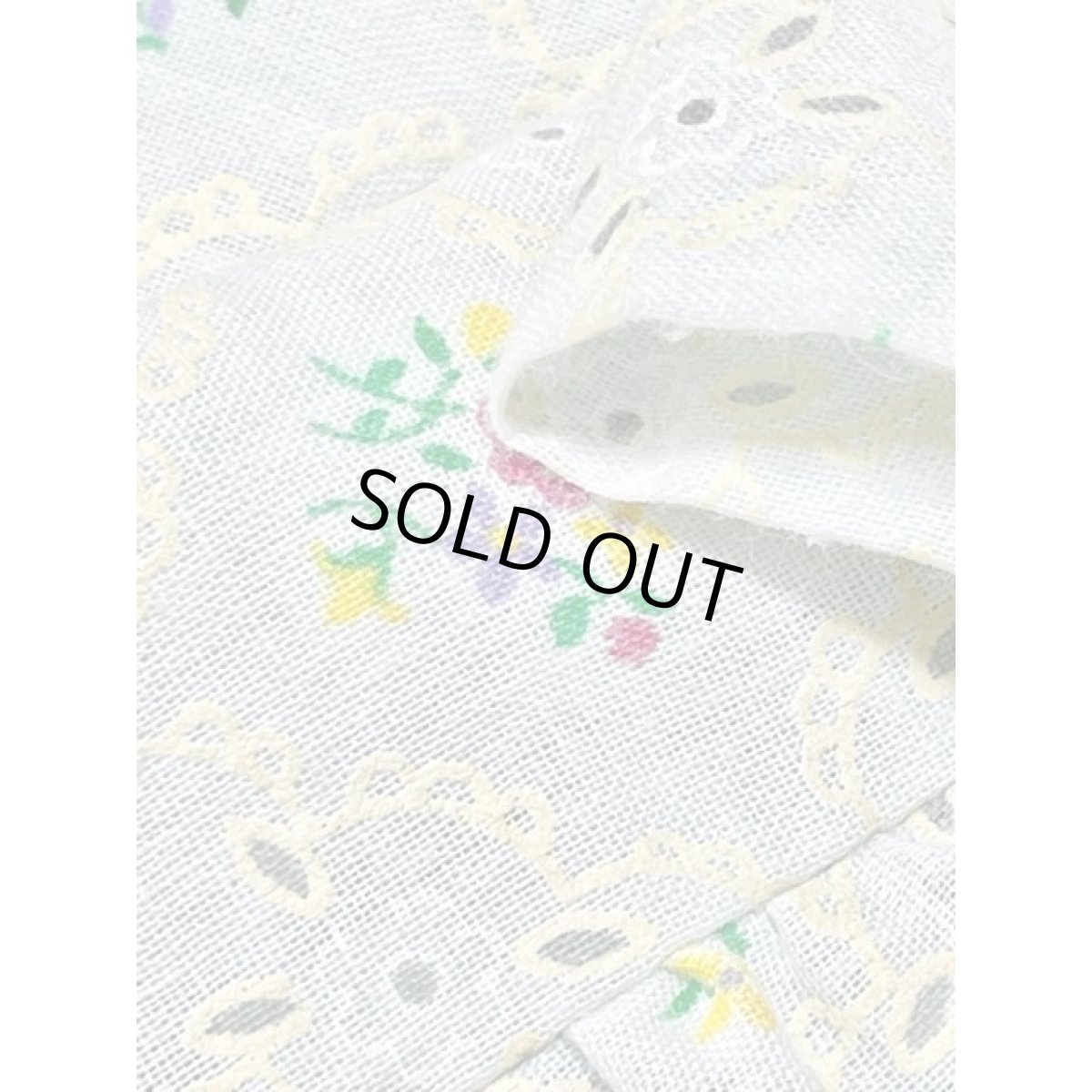 画像9: ライトブルー 小花柄 ティアード ガーリー クラシカル レトロ アメリカ古着 ヴィンテージスカート (9)