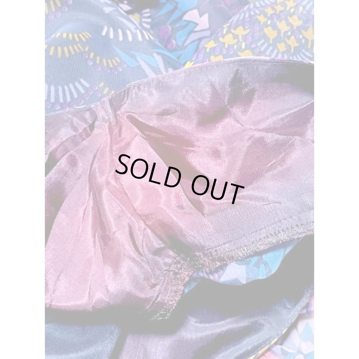 画像17: ヨーロッパ古着 ドレス ヴィンテージ プリーツ リボン 70's 花柄 パーティーにも (17)