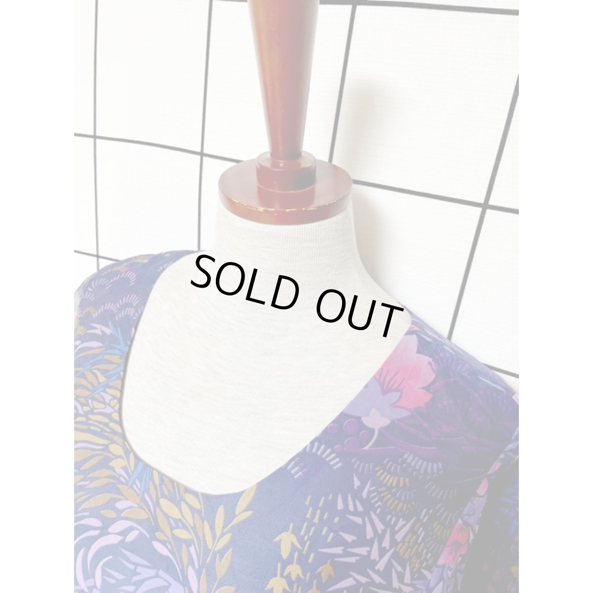 画像6: ヨーロッパ古着 ドレス ヴィンテージ プリーツ リボン 70's 花柄 パーティーにも (6)