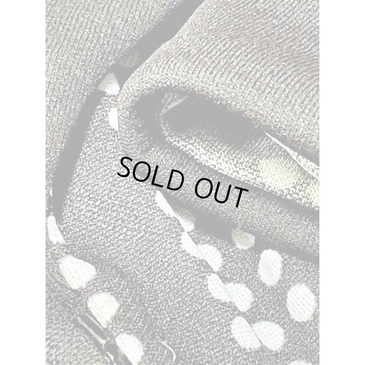 画像14: フランス古着 ドット柄 ビッグカラー ブラウン ホワイト ジップアップ 半袖 レトロ ヨーロッパ ヴィンテーワンピース (14)