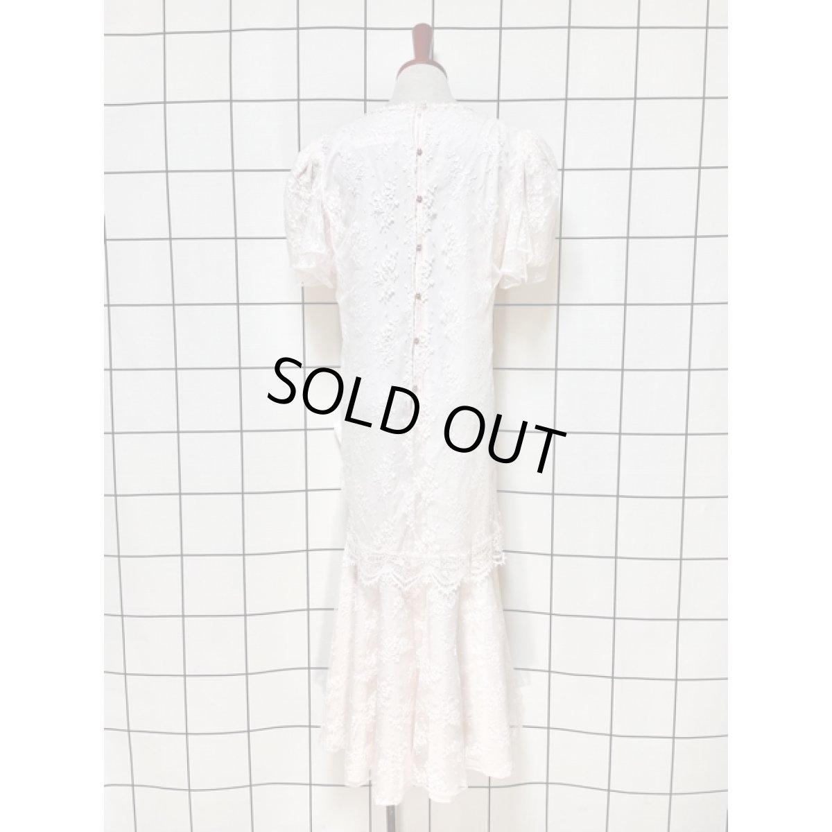 画像3: パーティー衣装などにもおすすめ 総レース ピンク TALON 半袖 レトロ アメリカ古着 ヴィンテージドレス (3)