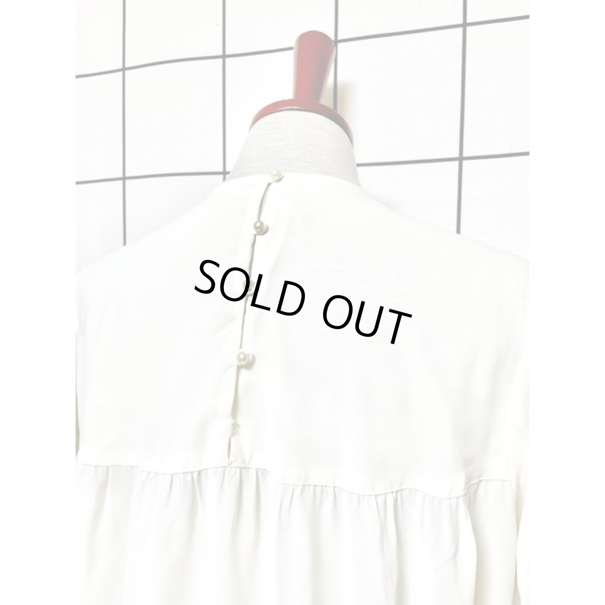 画像3: アンティークレース オフホワイト クラシカル アメリカ古着 ヴィンテージトップス (3)