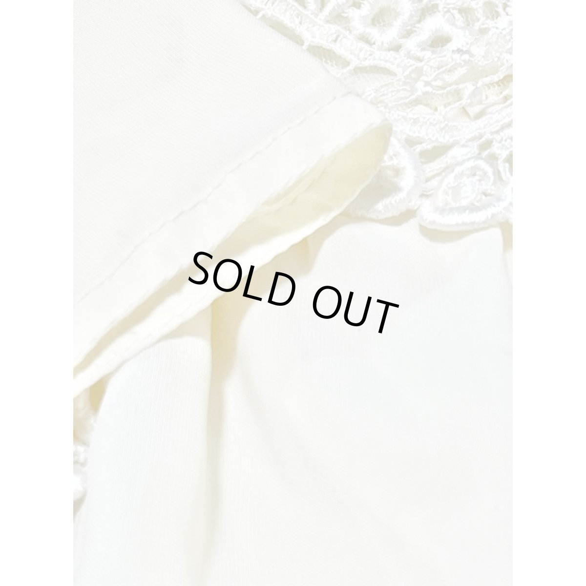 画像11: アンティークレース オフホワイト クラシカル アメリカ古着 ヴィンテージトップス (11)