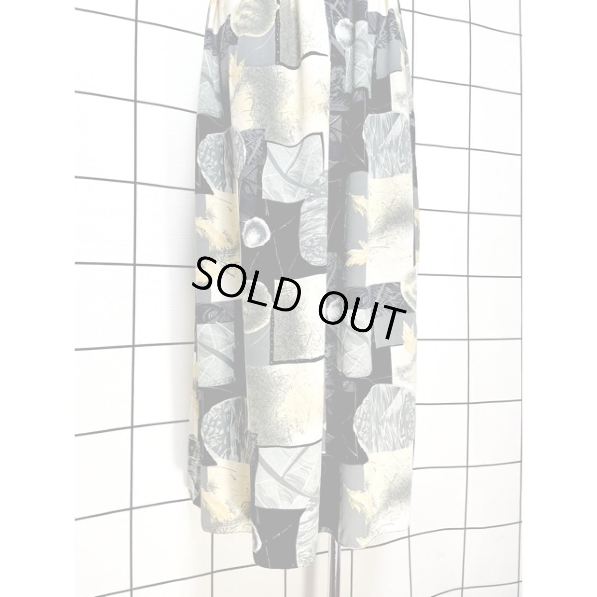 画像5: アート柄 ウエストゴム レトロ アメリカ古着 ヴィンテージスカート (5)