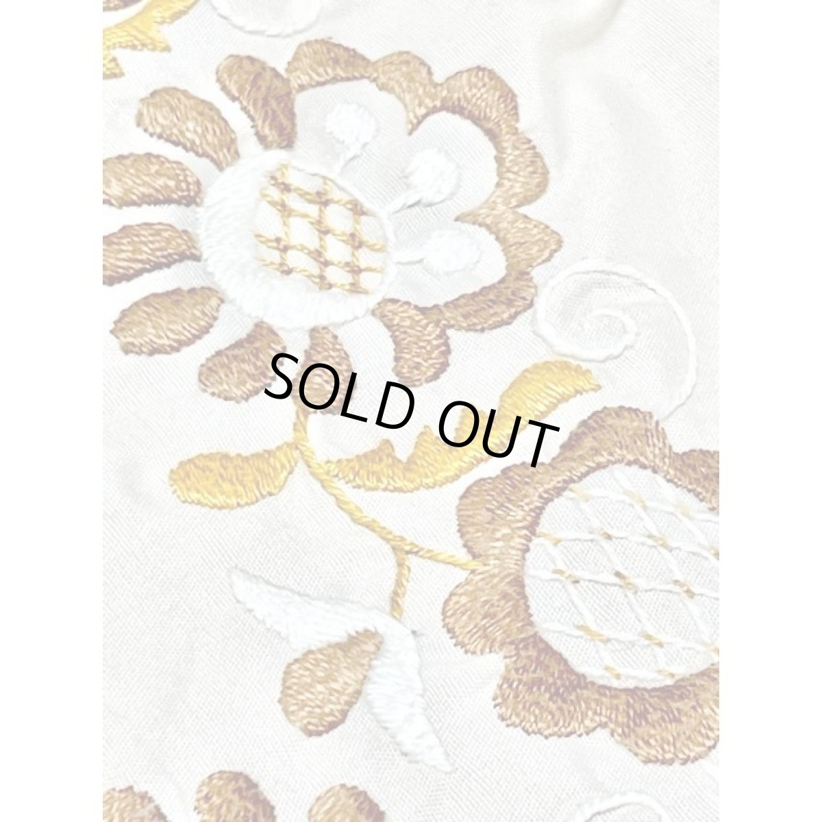 画像12: お花刺繍 袖にも刺繍 リボン ヨーロッパ古着 チュニック ヴィンテージブラウス (12)