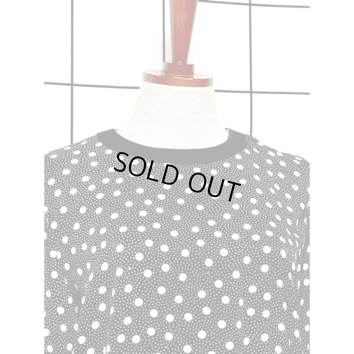 画像7: 大小ドット プリーツ レトロ アメリカ古着 ヴィンテージワンピース (7)