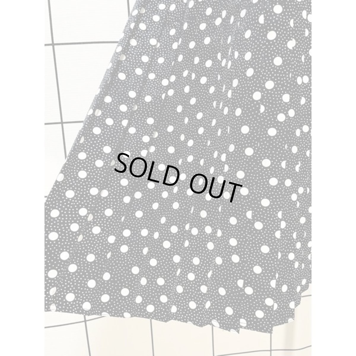 画像12: 大小ドット プリーツ レトロ アメリカ古着 ヴィンテージワンピース (12)