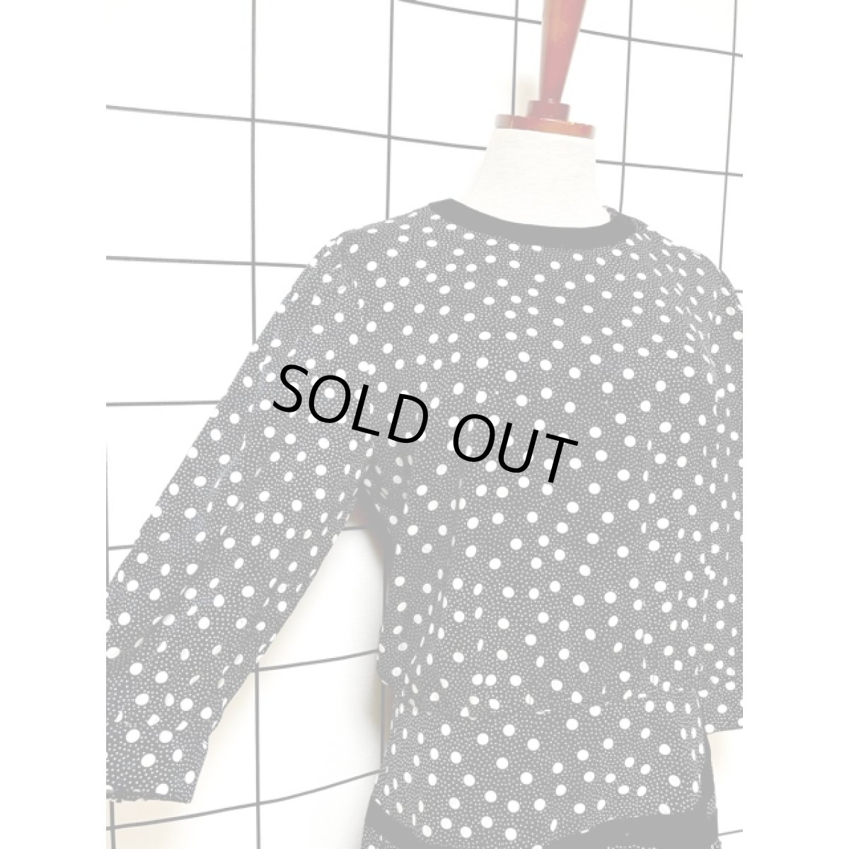 画像8: 大小ドット プリーツ レトロ アメリカ古着 ヴィンテージワンピース (8)