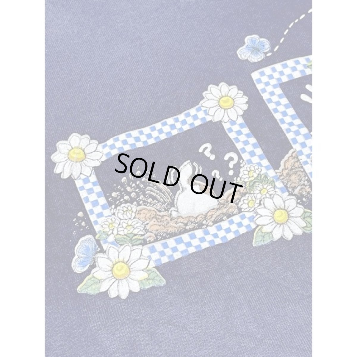 画像10: MorningSun 犬 花柄 ネイビー 半袖 レトロ アメリカ古着 ヴィンテージTシャツ (10)