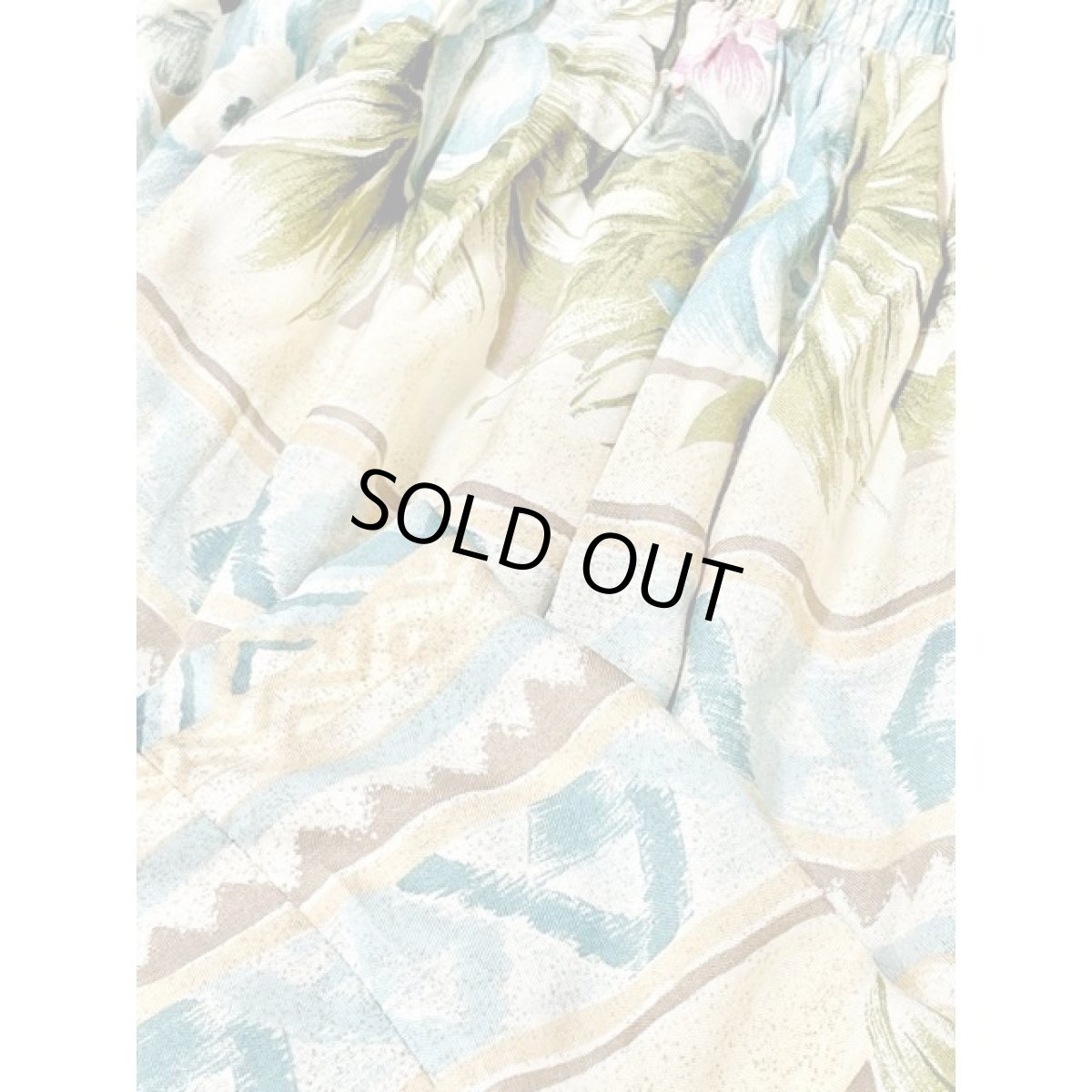 画像7: 花柄 エスニック模様 ウエストゴム スカート レトロ アメリカ古着 ヴィンテージ (7)