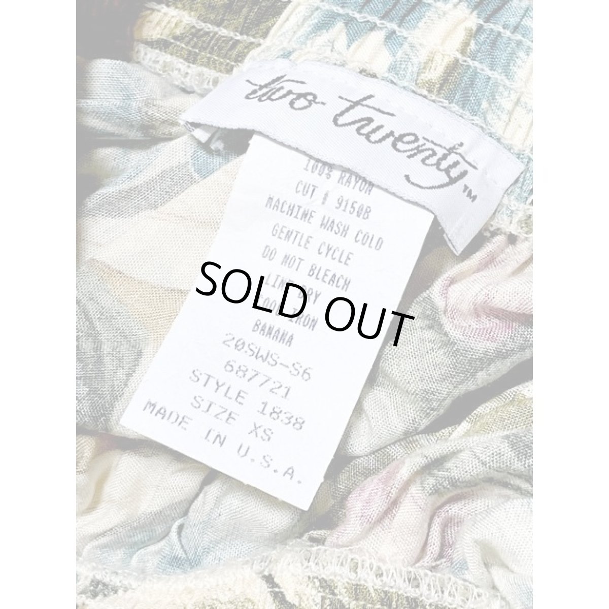 画像11: 花柄 エスニック模様 ウエストゴム スカート レトロ アメリカ古着 ヴィンテージ (11)