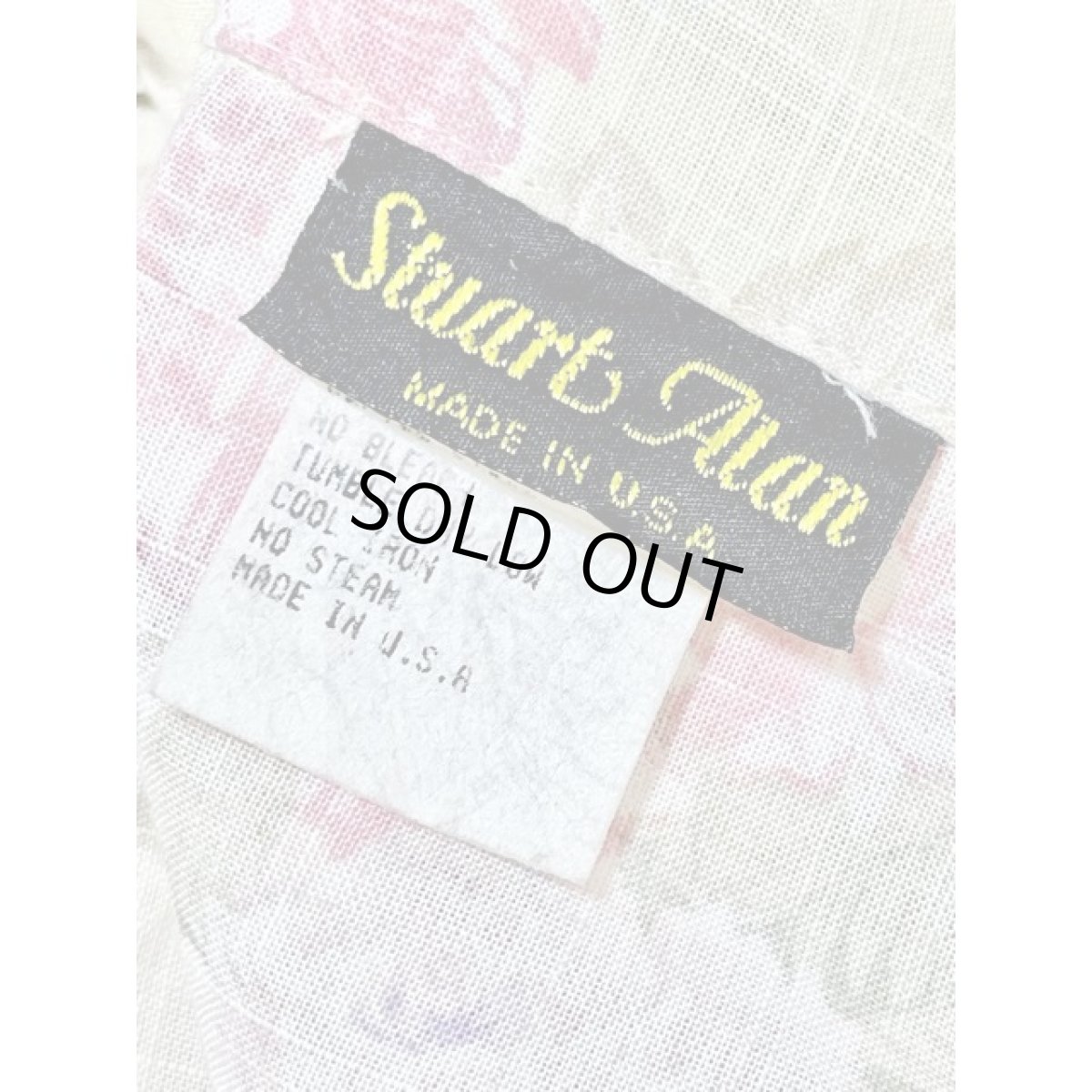 画像13: 花柄 ドルマン 前開き ウエストゴム レトロ アメリカ古着 ヴィンテージワンピース (13)