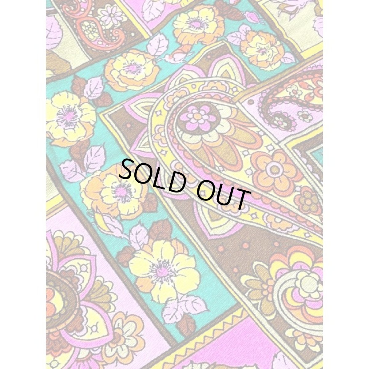 画像13: Hawaii レトロポップ サイケ 花柄 ハイウエストゴム  USA古着 ヴィンテージロングドレス (13)