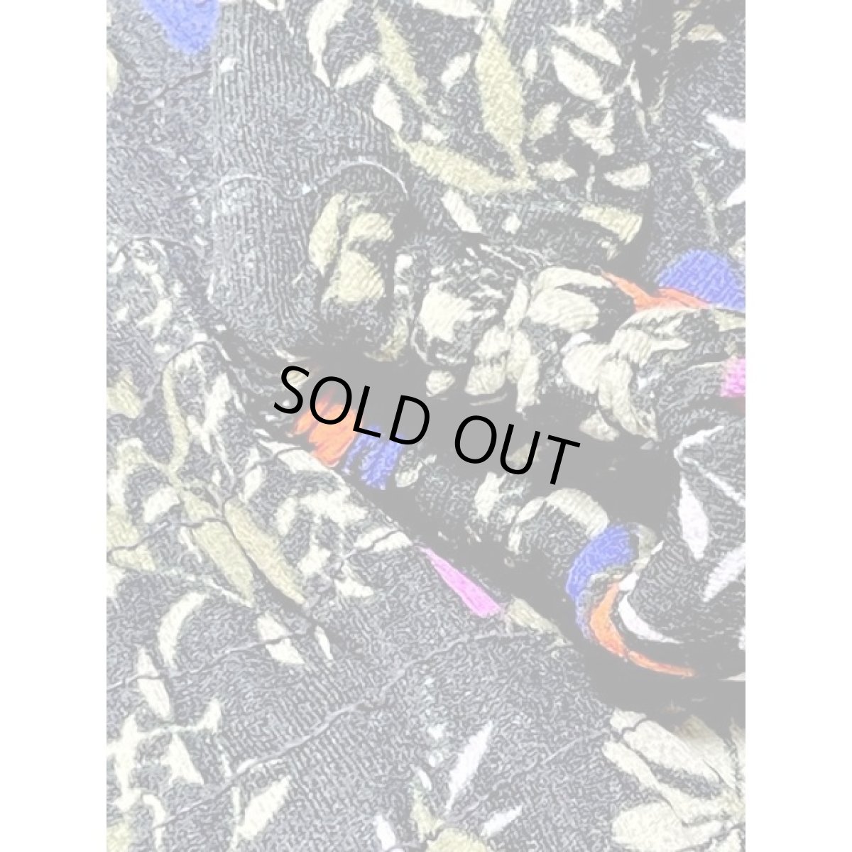 画像13: フランス古着 サイケ レトロポップ 60's 花柄 深めのグリーン シャーリング 長袖 レトロ ヴィンテージミニワンピース (13)