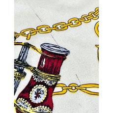 画像13: Italy製 イタリア 時計柄 レトロアンティーク ヴィンテージスカーフ ヨーロッパ (13)