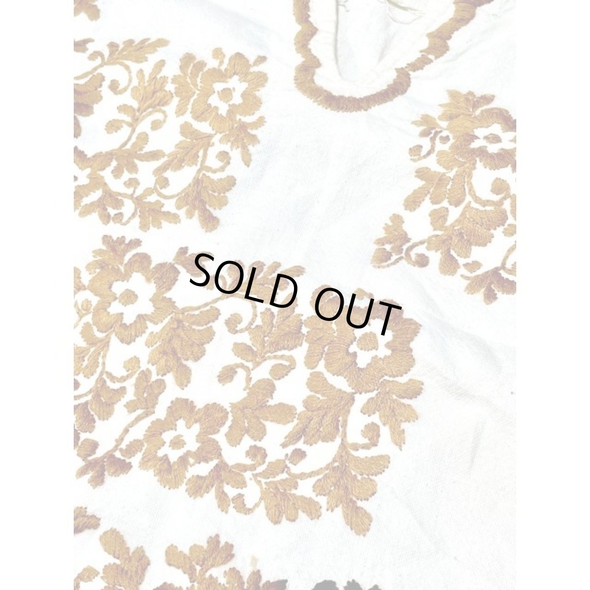 画像8: アメリカ古着 チュニックブラウス お花刺繍 プルオーバー (8)