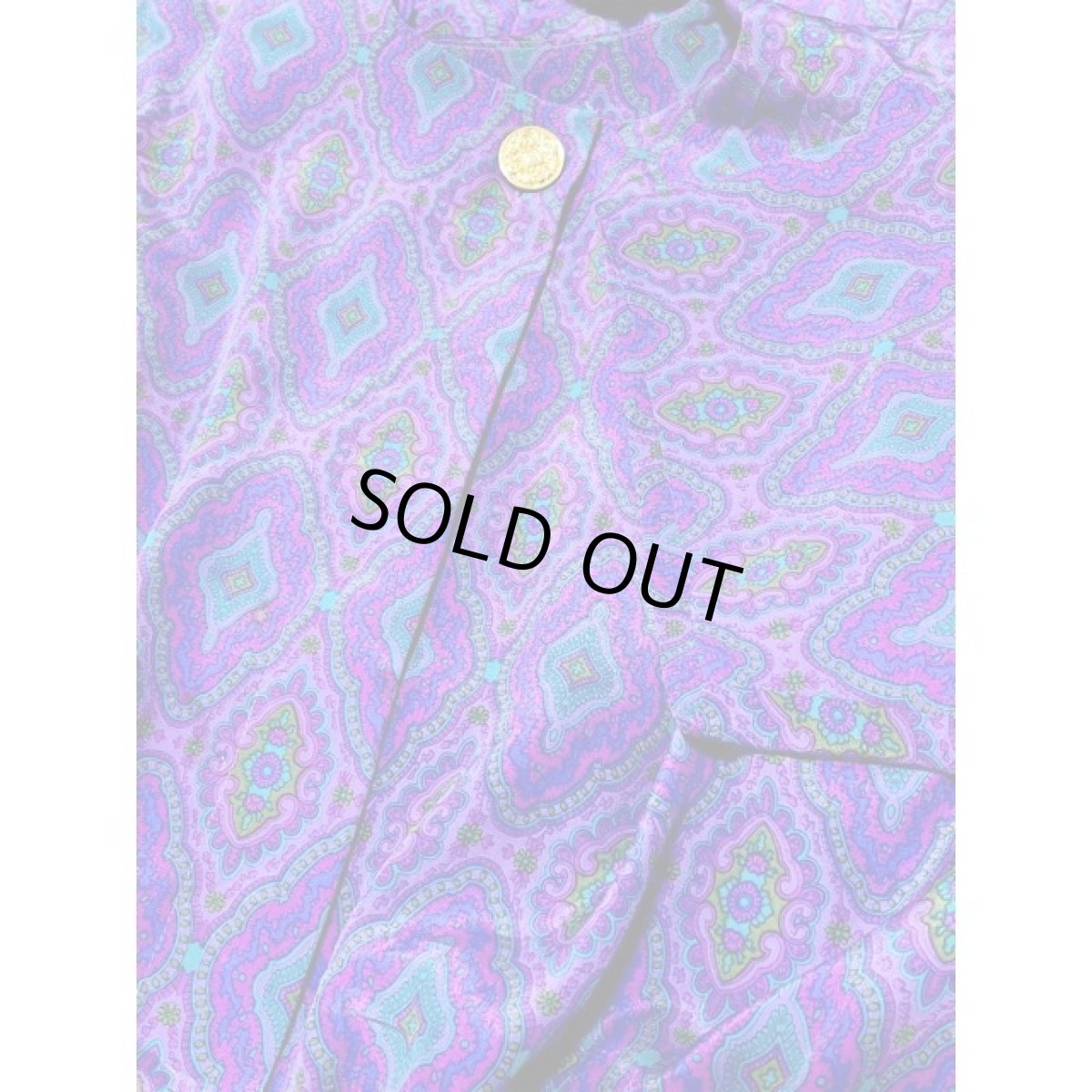 画像12: レトロサイケ プリーツ ウエストゴム アメリカ古着 ヴィンテージワンピース (12)