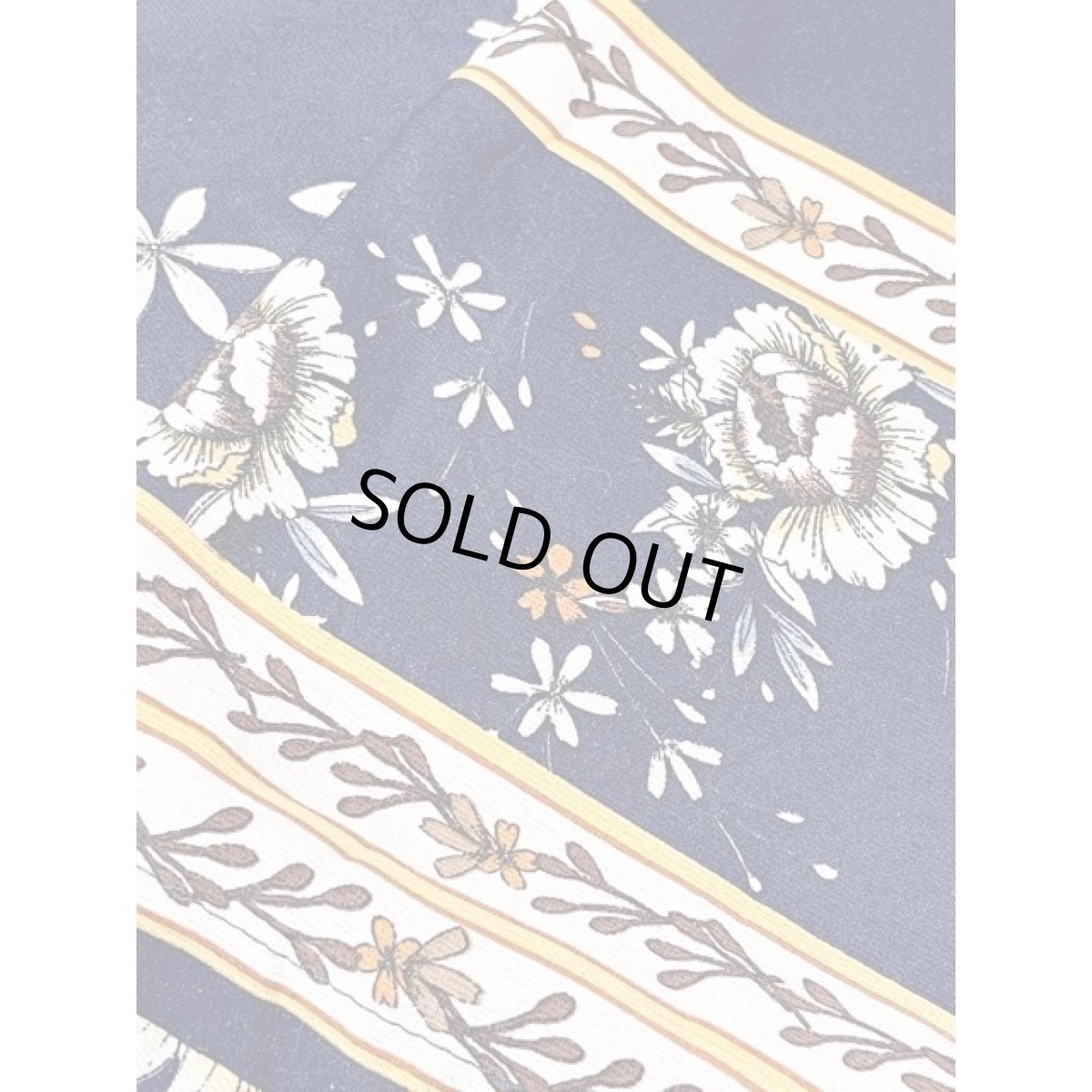 画像10: 花柄 ネイビー ウエストゴム アメリカ古着 レトロ ヴィンテージ ロングパンツ (10)