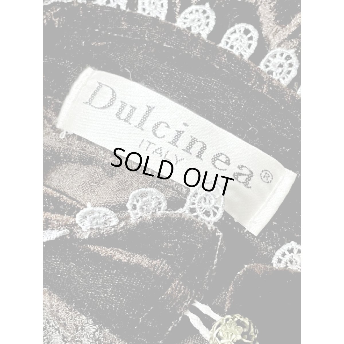 画像12: Italy 上品なプリーツ カットワークレース ブラウン ヨーロッパ古着 レトロ シャツ ヴィンテージ トップス (12)