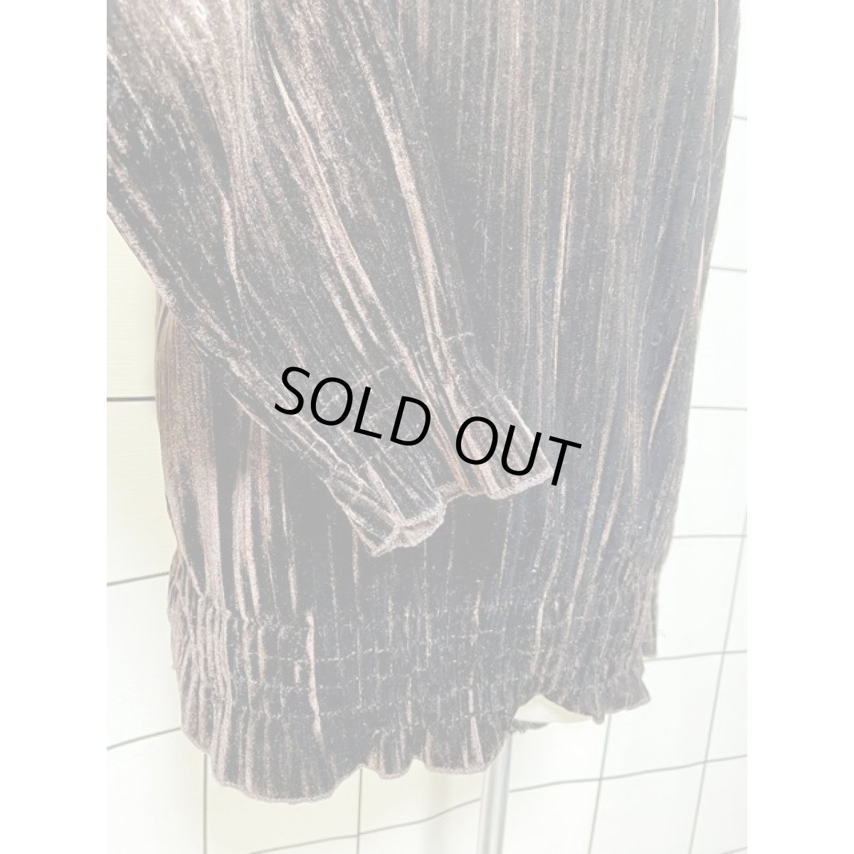 画像7: Italy 上品なプリーツ カットワークレース ブラウン ヨーロッパ古着 レトロ シャツ ヴィンテージ トップス (7)