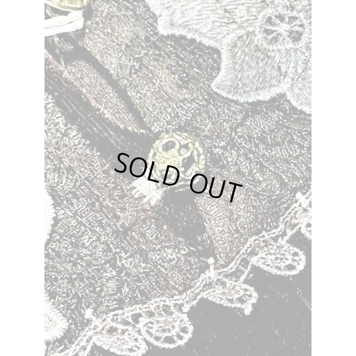 画像11: Italy 上品なプリーツ カットワークレース ブラウン ヨーロッパ古着 レトロ シャツ ヴィンテージ トップス (11)