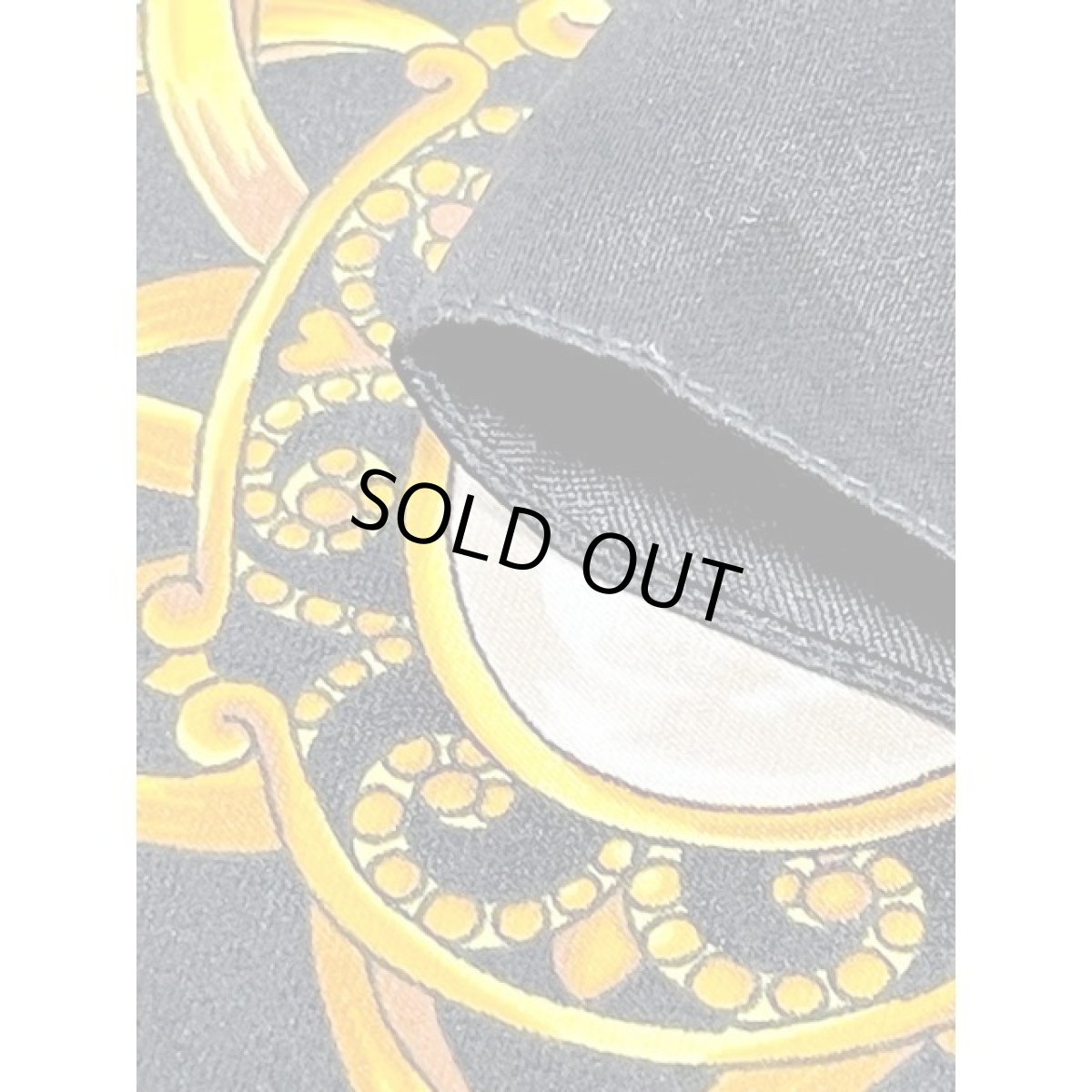 画像7: Italy製 イタリア アクセサリー柄 ブラック レトロアンティーク ヴィンテージスカーフ ヨーロッパ (7)