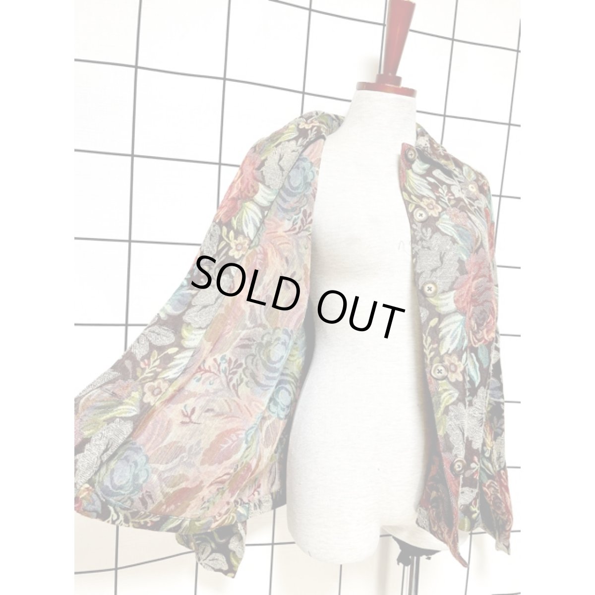 画像8: ゴブラン 花模様 アメリカ古着 レトロジャケット (8)