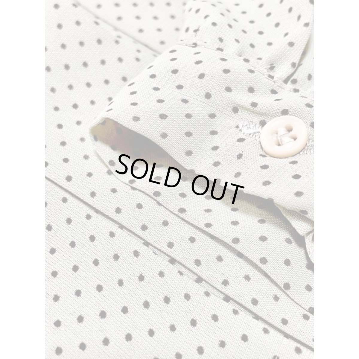 画像9: ドット柄 タートルネック タック 長袖 レトロ アメリカ古着 ヴィンテージトップス (9)