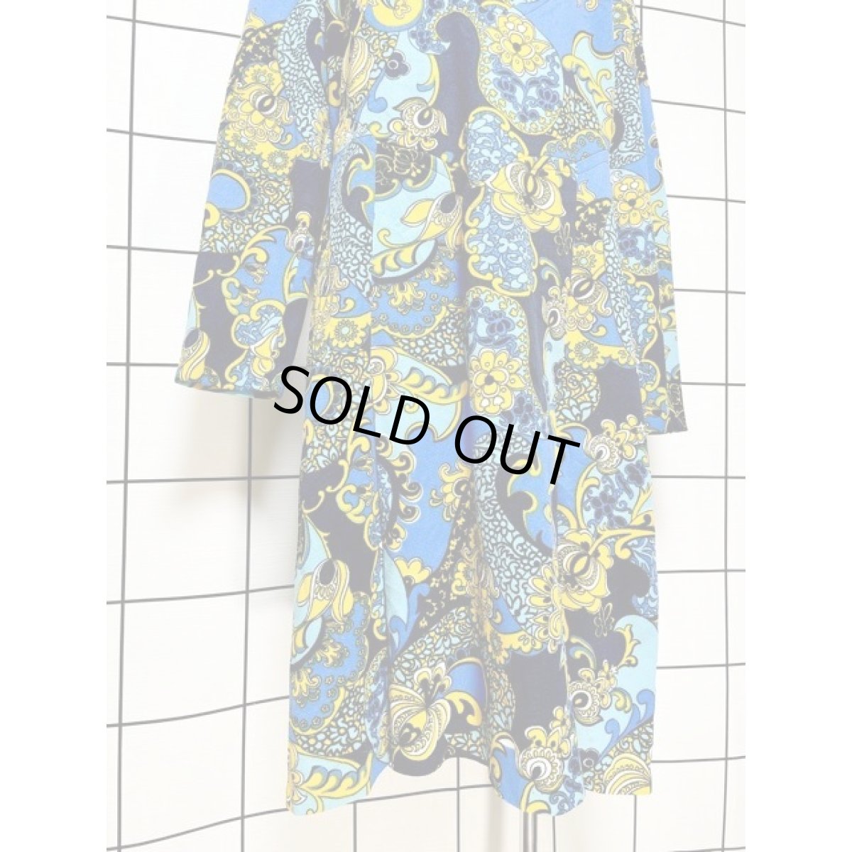 画像8: フランス古着 サイケデリック 花柄 70年代 レトロ ヨーロッパ ヴィンテージワンピース (8)