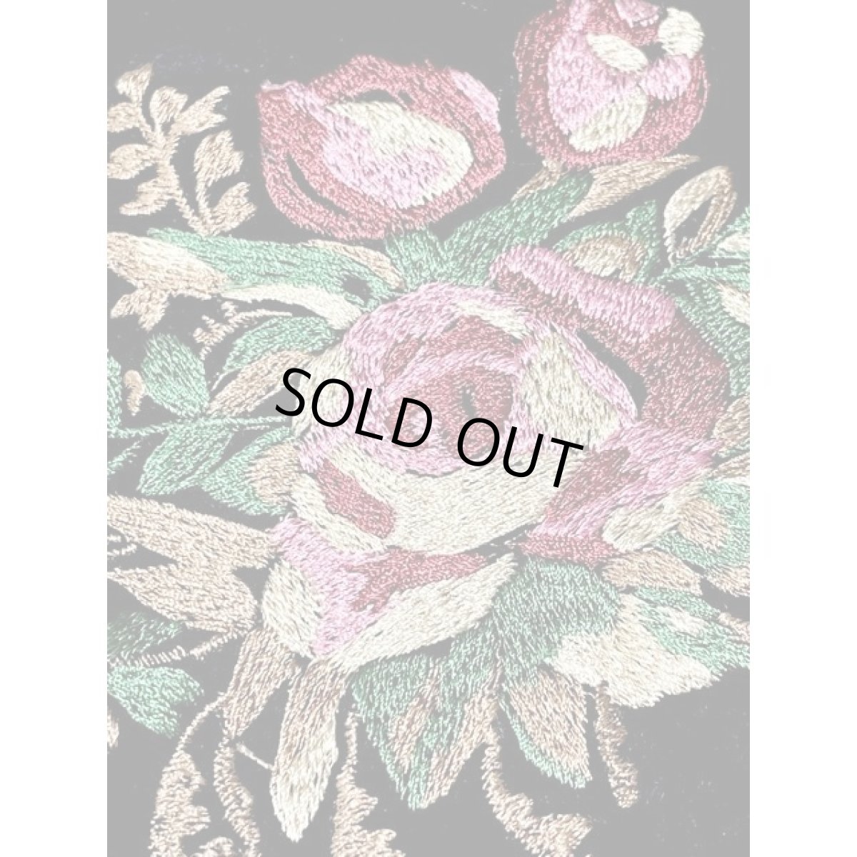 画像12: ベロア 刺繍 花柄 パフスリーブ サーキュラー アメリカ古着 ヴィンテージワンピース (12)