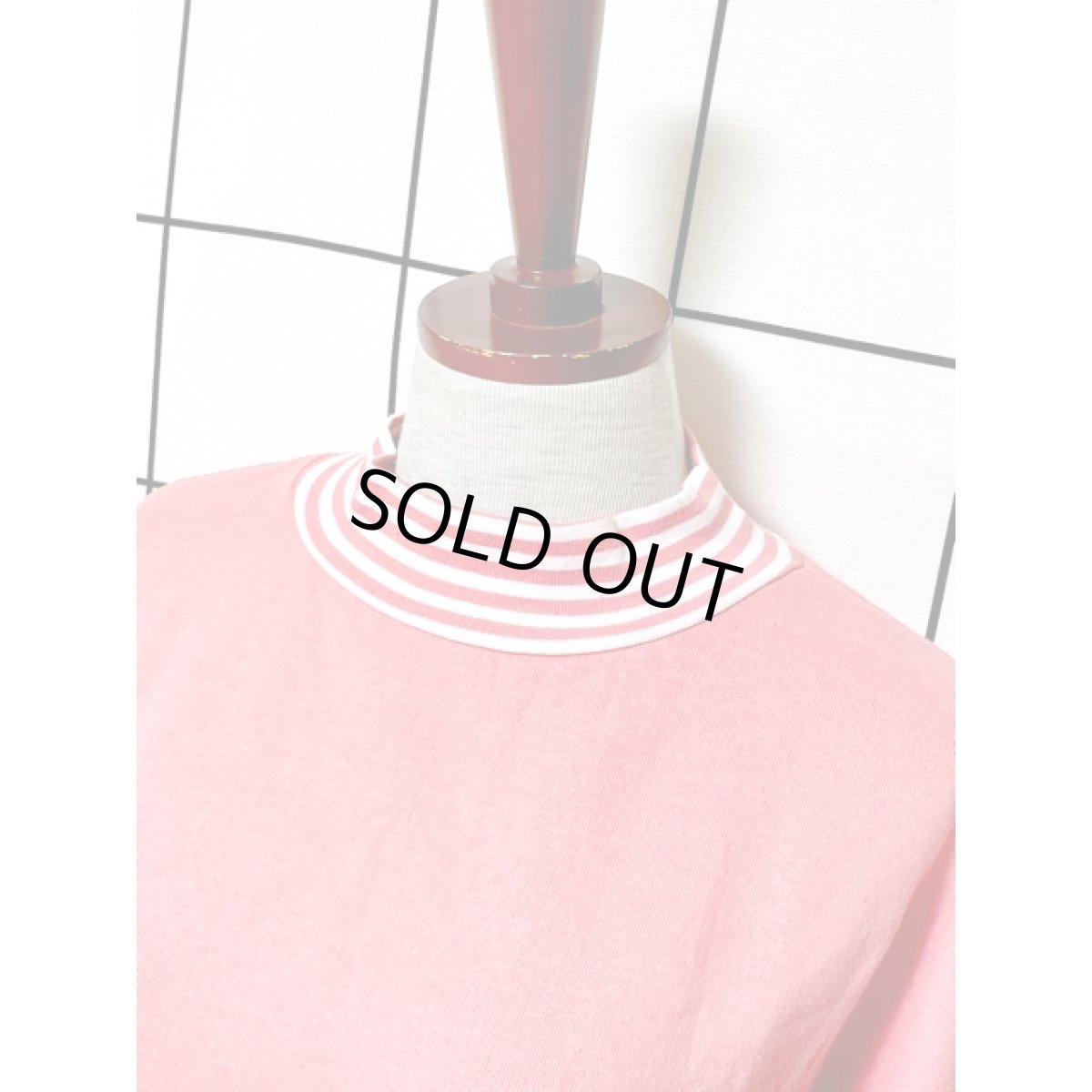 画像4: サーモンピンク ボーダー オーバーサイズ アメリカ古着 ヴィンテージ スウェット (4)