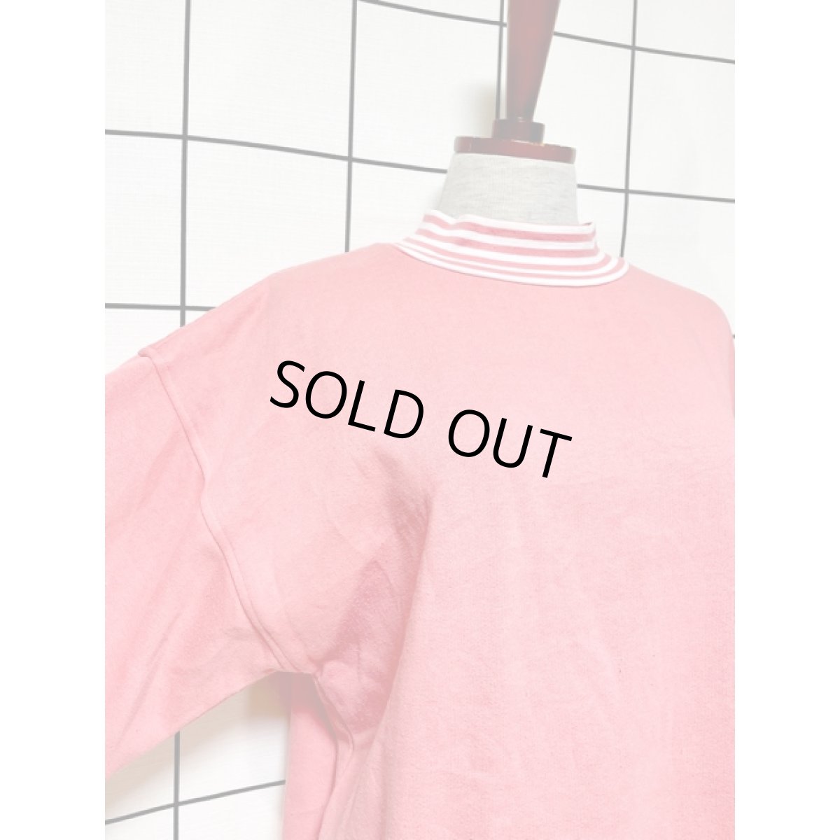 画像6: サーモンピンク ボーダー オーバーサイズ アメリカ古着 ヴィンテージ スウェット (6)