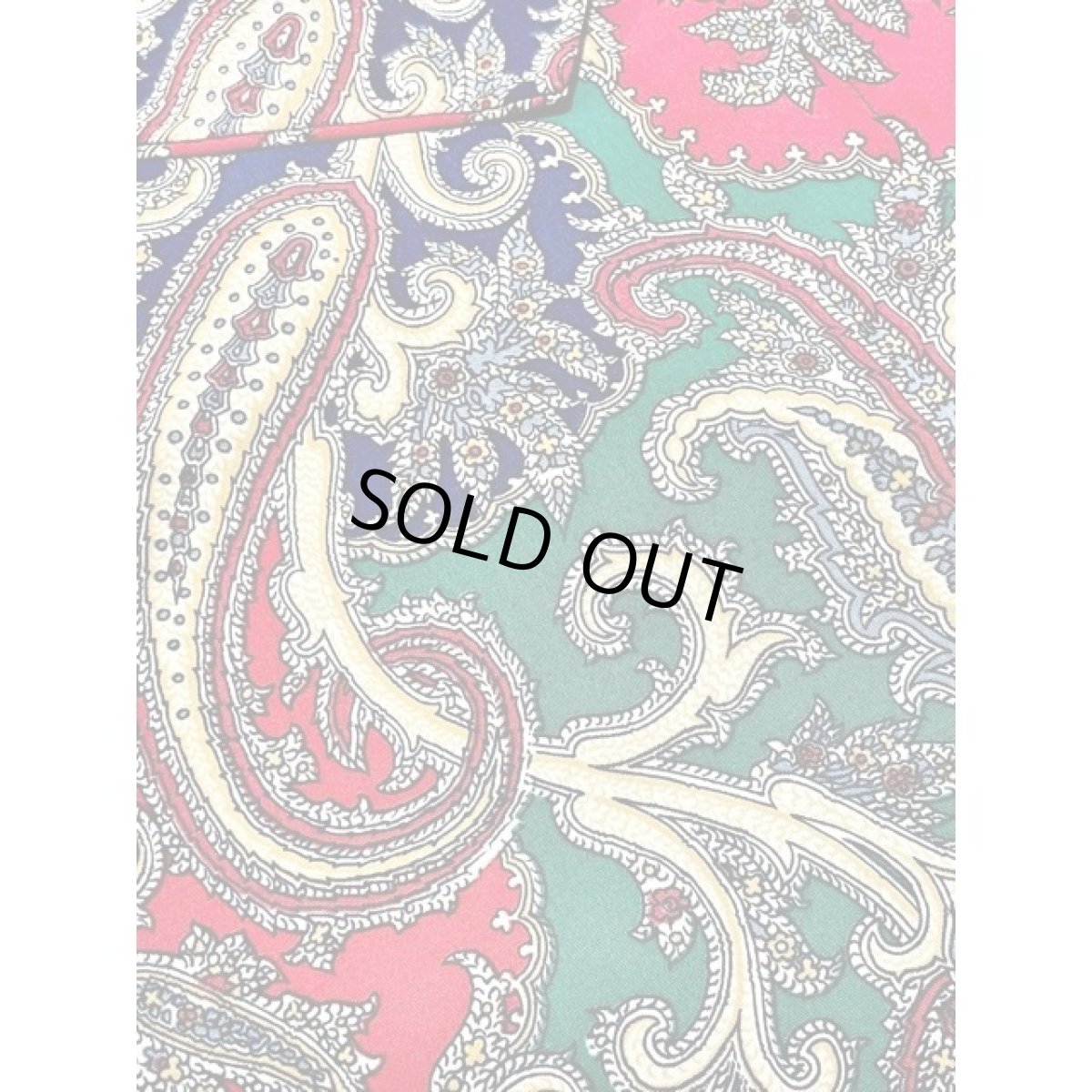 画像9: リボンタイ ペイズリーモチーフ アメリカ古着 レトロ シャツ ヴィンテージブラウス (9)