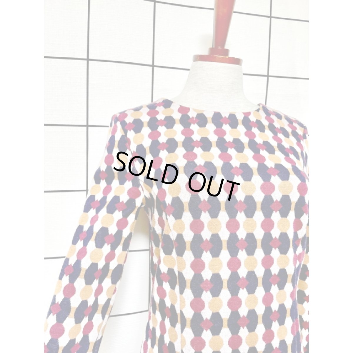 画像6: レトロ柄 古着 ヴィンテージ ワンピース (6)