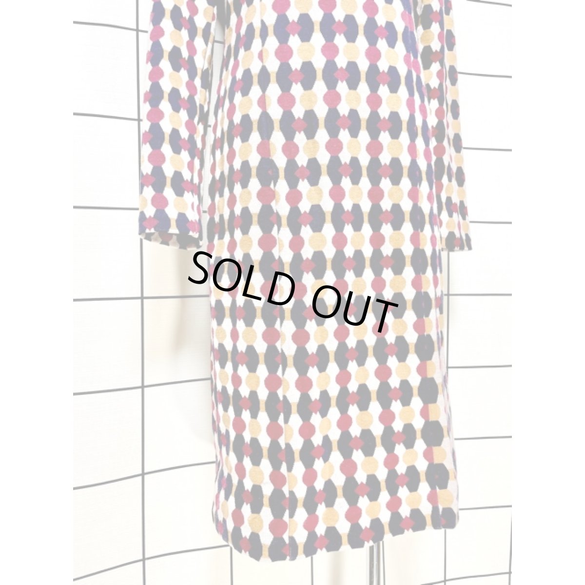 画像8: レトロ柄 古着 ヴィンテージ ワンピース (8)