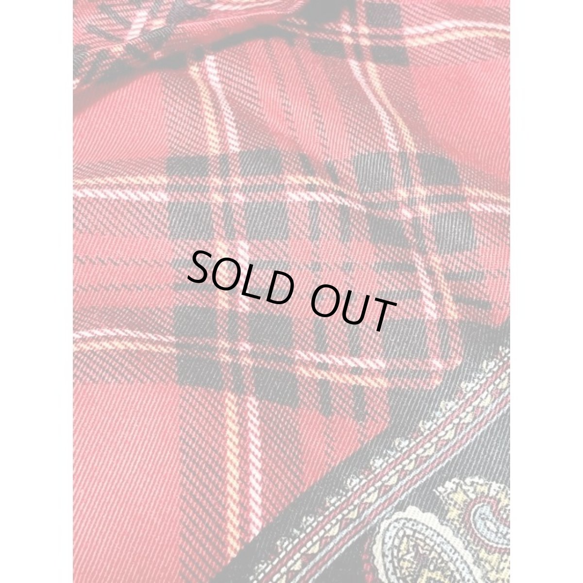 画像12: チェック切り替え ペイズリー ウエストゴム アメリカ古着 長袖 レトロ ヴィンテージワンピース (12)