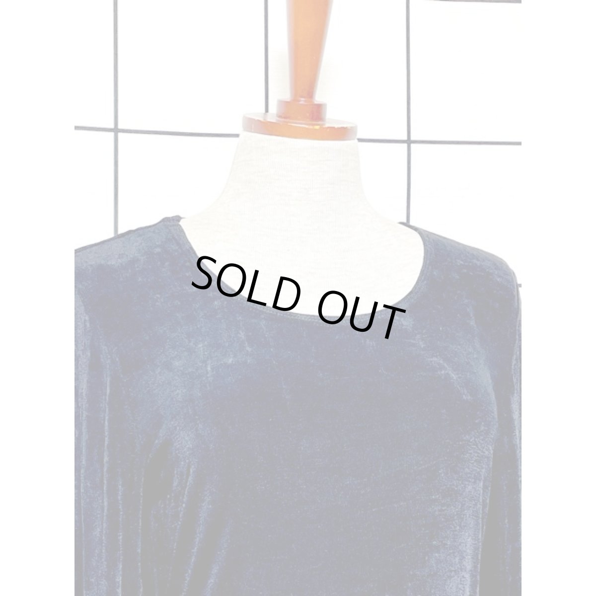 画像5: チェック切り替え ペイズリー ウエストゴム アメリカ古着 長袖 レトロ ヴィンテージワンピース (5)