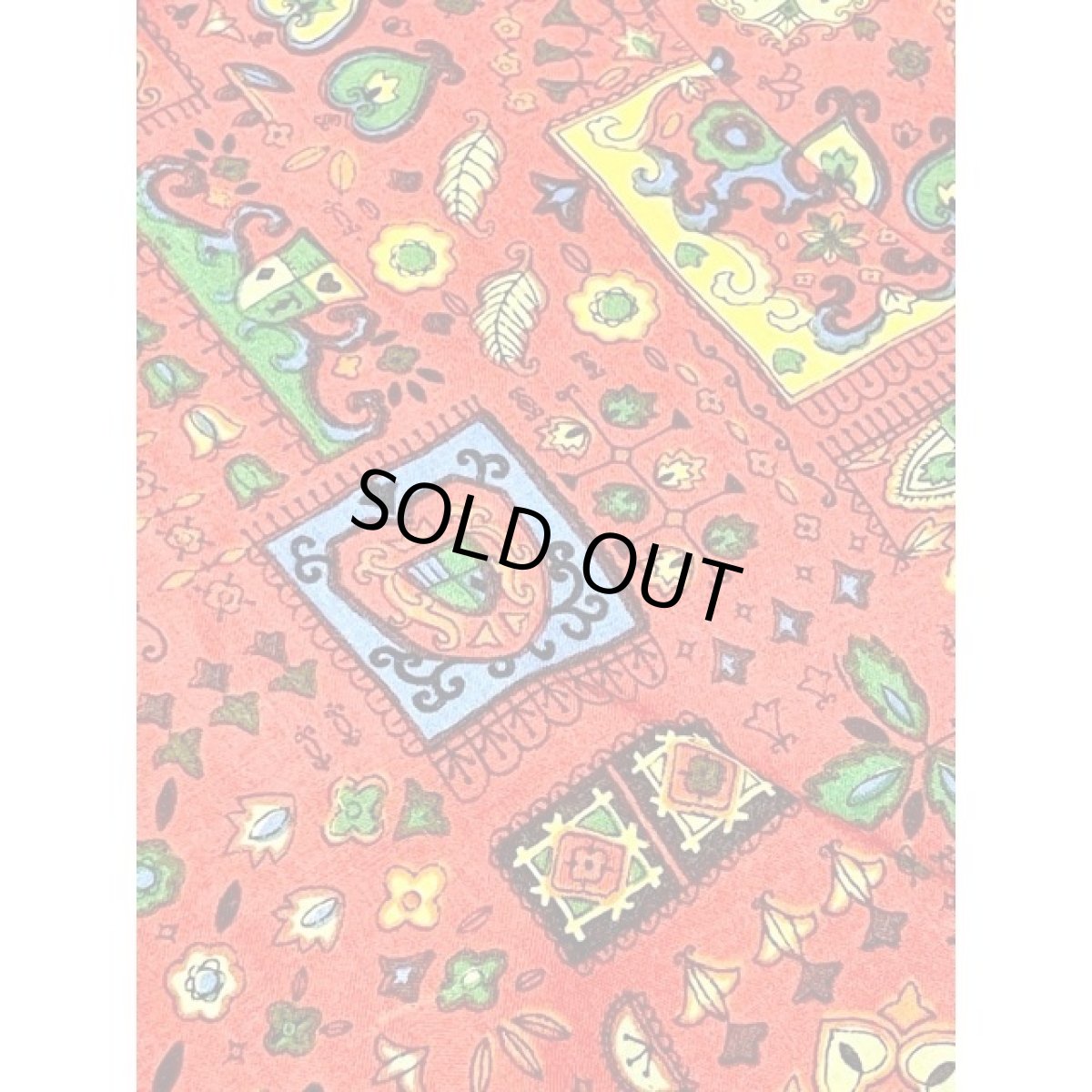 画像10: 丸襟 レトロ柄 アメリカ古着 シャツ ヴィンテージブラウス (10)