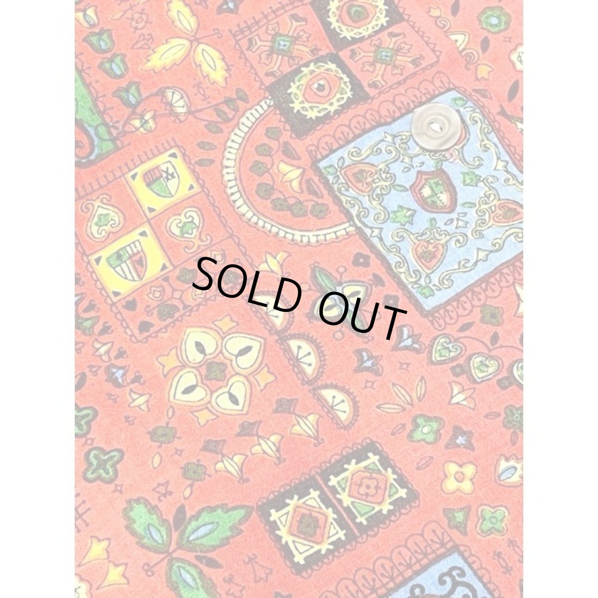 画像9: 丸襟 レトロ柄 アメリカ古着 シャツ ヴィンテージブラウス (9)