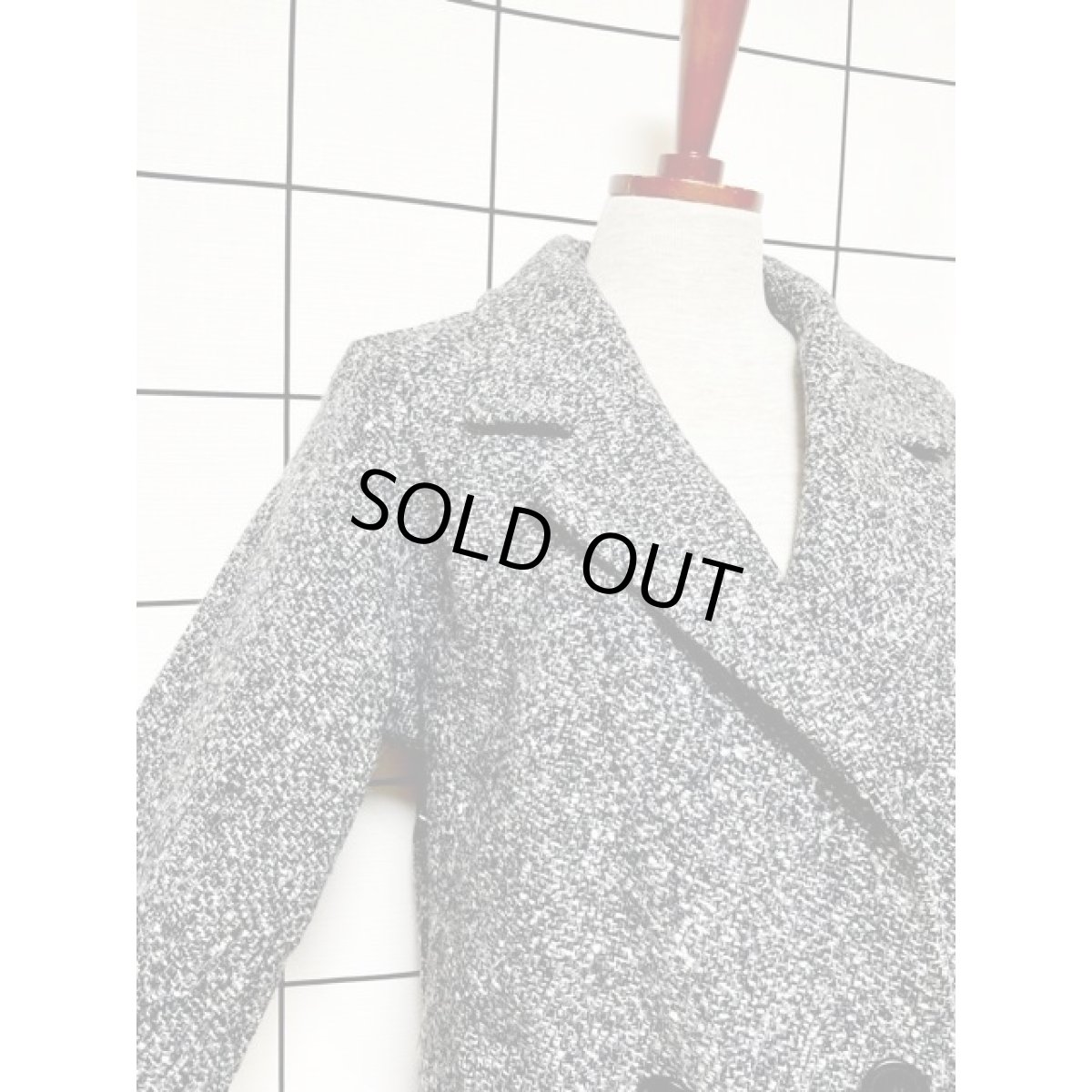 画像7: ツイード JILLJR. ウール ダブルボタン レトロ アメリカ古着 ヴィンテージコート (7)