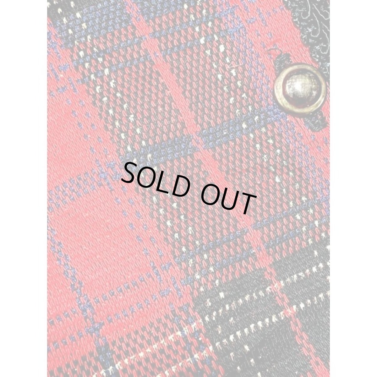 画像12: チェック ニット ベロア切り替え ブレード装飾 高級感 UNIONMADE アメリカ古着 ヴィンテージロングドレス (12)