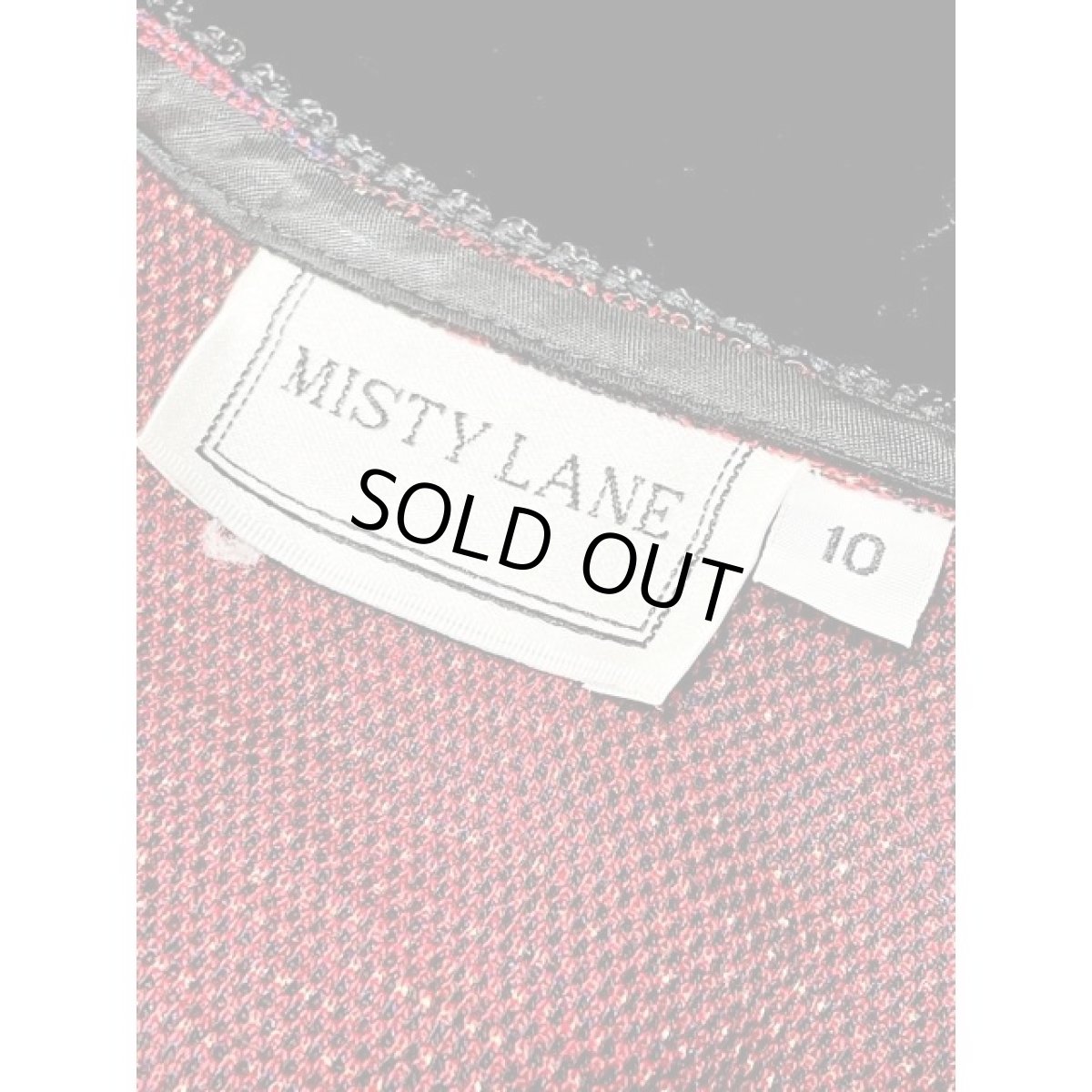 画像15: チェック ニット ベロア切り替え ブレード装飾 高級感 UNIONMADE アメリカ古着 ヴィンテージロングドレス (15)