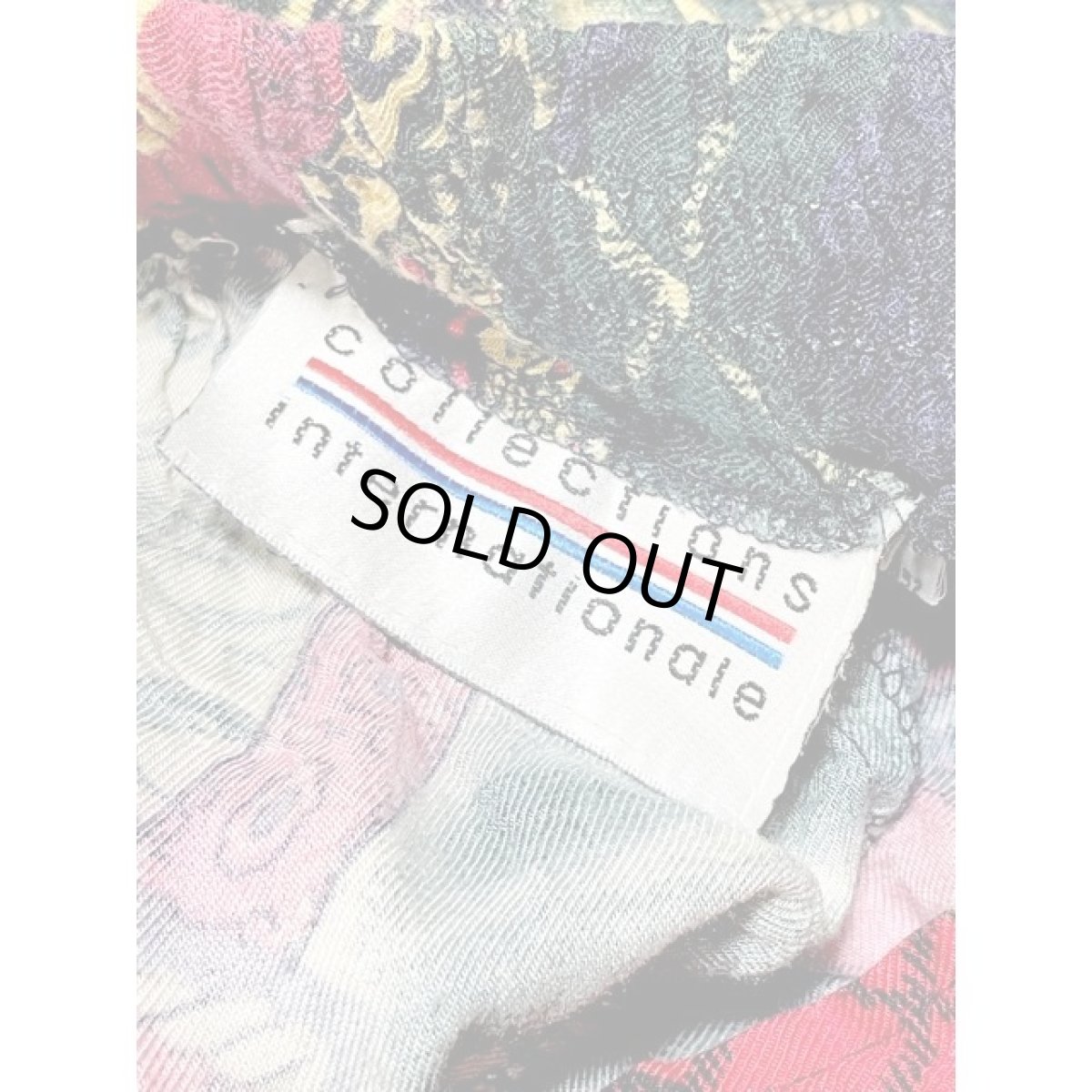 画像13: 馬柄 チェック柄 カラフル ウエストゴム レトロ アメリカ古着 ヴィンテージロングスカート (13)