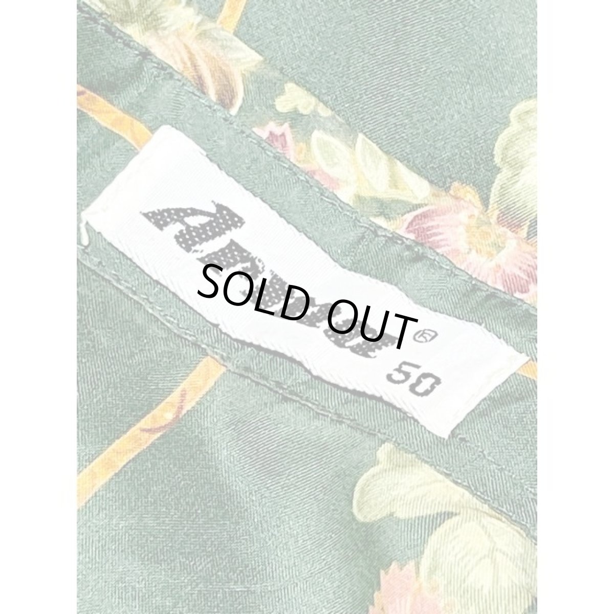 画像10: 花柄 ストライプ オーバーサイズ レトロ アメリカ古着 長袖 シャツ ヴィンテージブラウス (10)