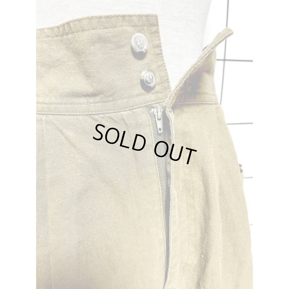 画像6: 無地 ウエストゴム レトロ アメリカ古着 ヴィンテージスカート (6)