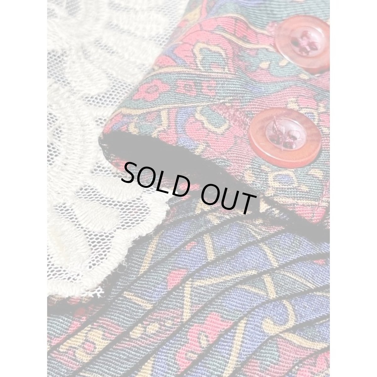 画像16: レース襟 フロントタック バックリボン ヴィンテージ アメリカ古着 ワンピース  (16)