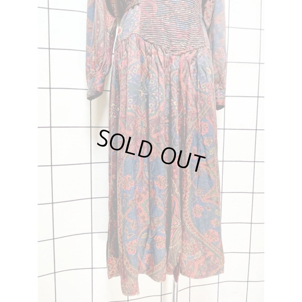 画像9: レース襟 フロントタック バックリボン ヴィンテージ アメリカ古着 ワンピース  (9)