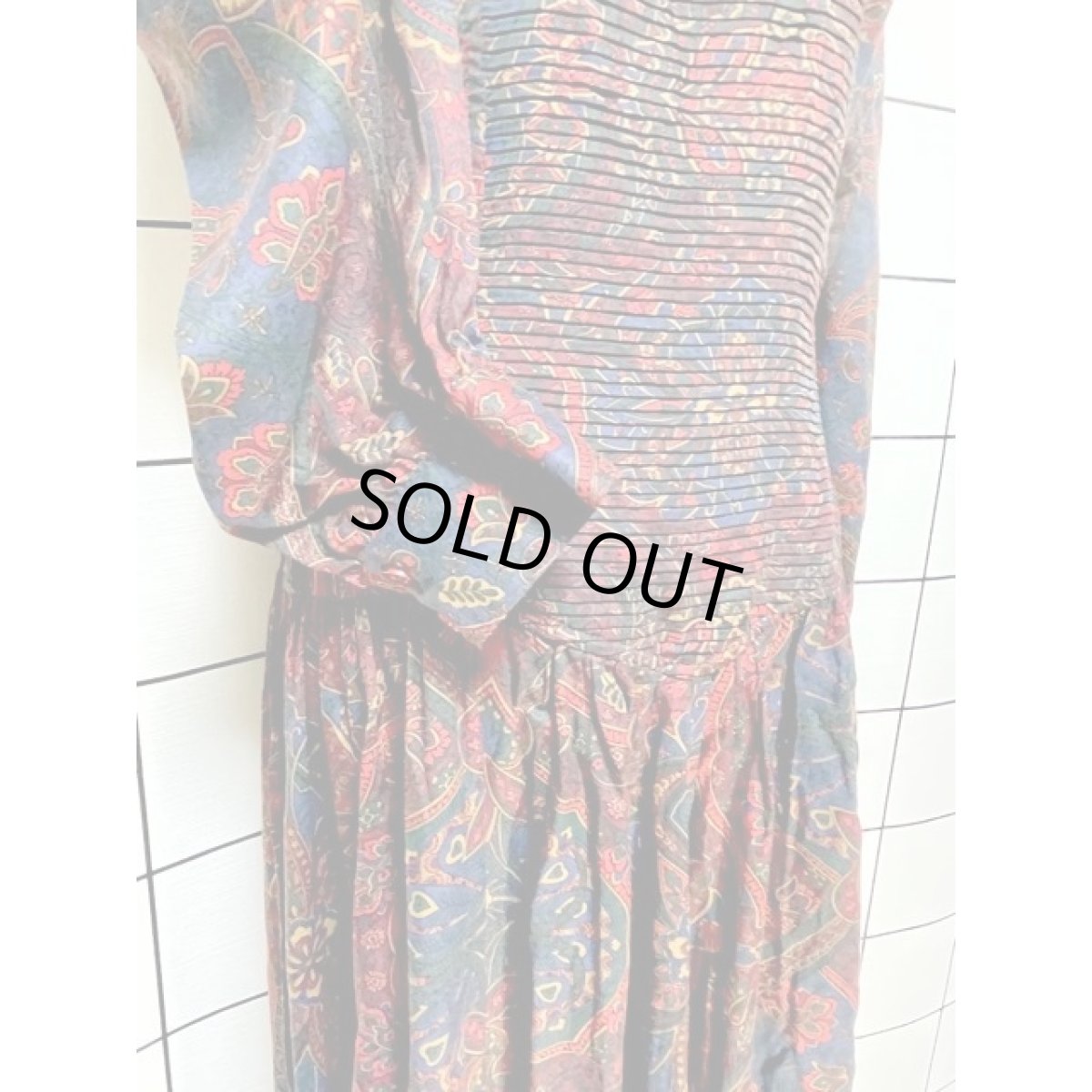 画像8: レース襟 フロントタック バックリボン ヴィンテージ アメリカ古着 ワンピース  (8)