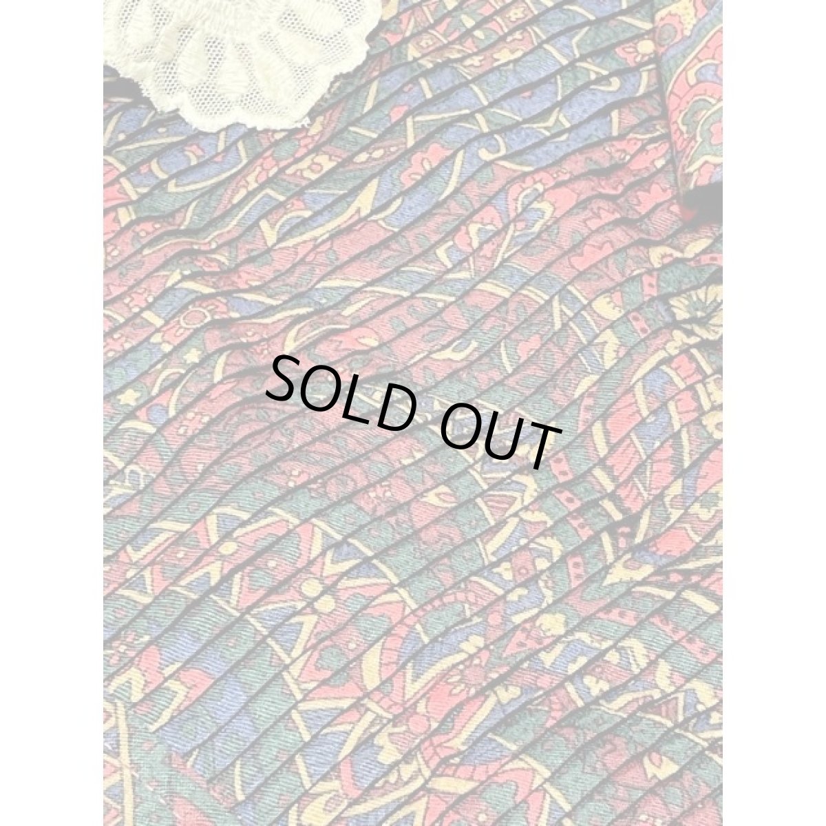 画像13: レース襟 フロントタック バックリボン ヴィンテージ アメリカ古着 ワンピース  (13)